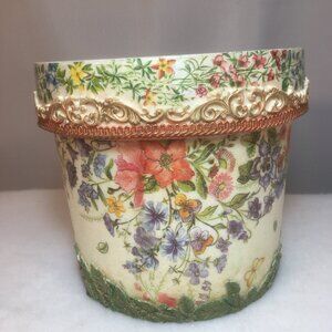 Handmade Decoupage Planter                              DISCOUNTED SHIPPING